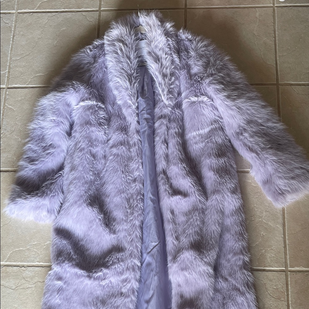 Fashion Nova Lilac Faux Fur Coat